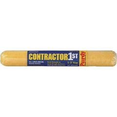 Purdy - 1/2" Nap, 18" Wide Paint Roller Cover - Smooth to Semi-Smooth Texture, Polyester - Apex Tool & Supply