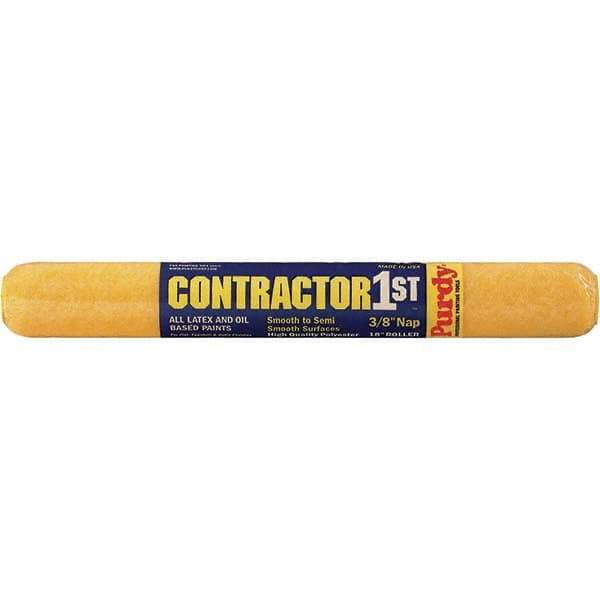 Purdy - 3/8" Nap, 18" Wide Paint Roller Cover - Smooth to Semi-Smooth Texture, Polyester - Apex Tool & Supply