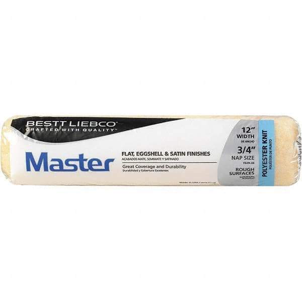 Bestt-Liebco - 3/4" Nap, 12" Wide Paint Roller Cover - Smooth Texture, Polyester - Apex Tool & Supply