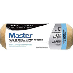 Bestt-Liebco - 3/4" Nap, 9" Wide Paint Roller Cover - Smooth Texture, Polyester - Apex Tool & Supply