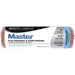 Bestt-Liebco - 1/2" Nap, 9" Wide Paint Roller Cover - Smooth Texture, Polyester - Apex Tool & Supply