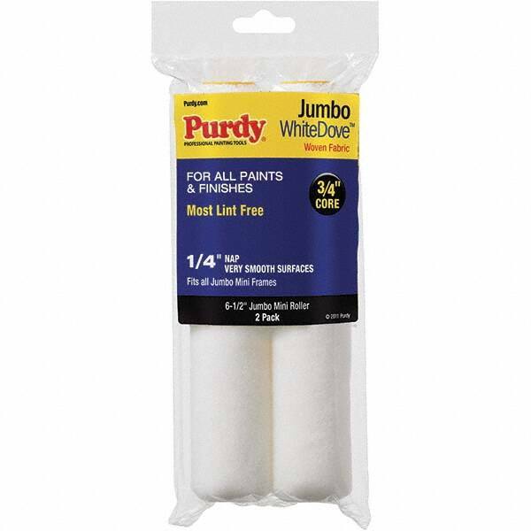 Purdy - 1/4" Nap, 6-1/2" Wide Paint Roller Cover - Smooth to Semi-Smooth Texture, Dralon - Apex Tool & Supply
