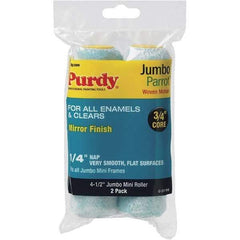 Purdy - 1/4" Nap, 4-1/2" Wide Paint Roller Cover - Smooth Texture, Woven Mohair - Apex Tool & Supply