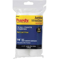 Purdy - 1/4" Nap, 4-1/2" Wide Paint Roller Cover - Smooth to Semi-Smooth Texture, Dralon - Apex Tool & Supply