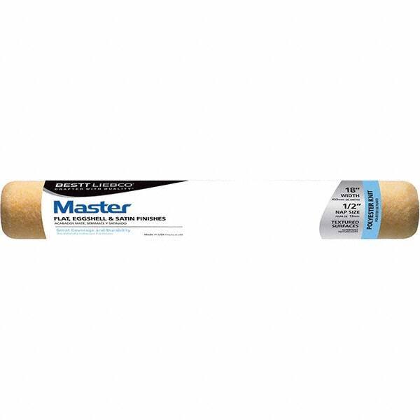 Bestt-Liebco - 1/2" Nap, 18" Wide Paint Roller Cover - Smooth Texture, Polyester - Apex Tool & Supply
