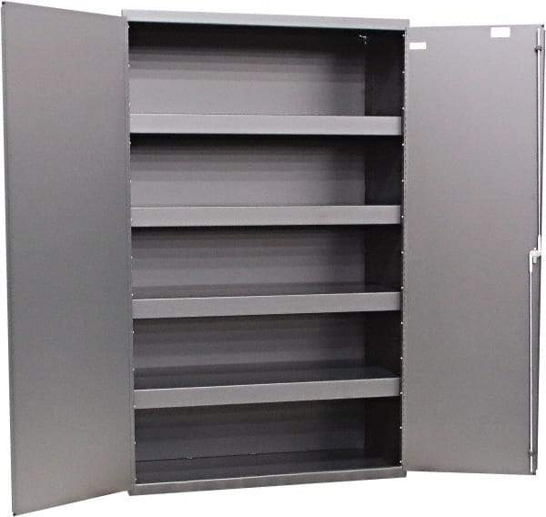 Valley Craft - 4 Shelf Base Storage Cabinet - Steel, 48" Wide x 24" Deep x 84" High, Gray - Apex Tool & Supply