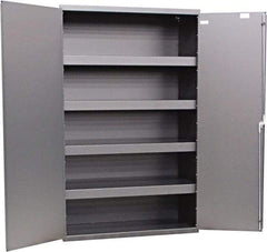Valley Craft - 4 Shelf Base Storage Cabinet - Steel, 48" Wide x 24" Deep x 84" High, Gray - Apex Tool & Supply