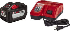 Milwaukee Tool - 18 Volt Lithium-Ion Power Tool Battery - 12 Ahr Capacity, 2 hr Charge Time, Series M18 RED - Apex Tool & Supply