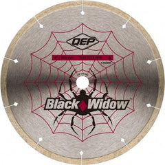 QEP - 8" Diam, 5/8" Arbor Hole Diam, Wet & Dry Cut Saw Blade - Diamond-Tipped, Smooth Action, Standard Round Arbor - Apex Tool & Supply