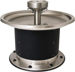 Acorn Engineering - Circular, Foot-Controlled, Floor Outlet Drain, 54" Diam, 8 Person Capacity, Stainless Steel & Vinylclad Galvanized Steel, Wash Fountain - 0.5 GPM - Apex Tool & Supply