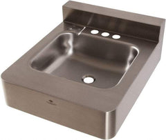Acorn Engineering - 5" Long x 14" Wide Inside, 1 Compartment, Grade 304 Stainless Steel ADA Lavatory Sink-Wall Mount - 16 Gauge, 22" Long x 18" Wide x 26" High Outside, 5" Deep - Apex Tool & Supply