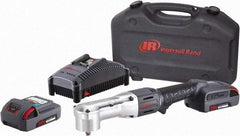Ingersoll-Rand - 3/8" Drive 20 Volt Angled Cordless Impact Wrench & Ratchet - 1,900 RPM, 3,000 BPM, 180 Ft/Lb Torque, 2 Lithium-Ion Batteries Included - Apex Tool & Supply