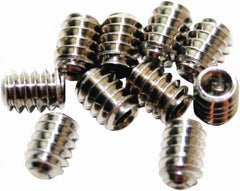 Acorn Engineering - #6-32, 3/16" Long, Flat Point Set Screw - Grade 18-8 Stainless Steel - Apex Tool & Supply