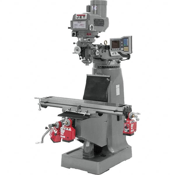 Jet - 9 x 49" 3 hp 230/460V Variable Speed Pulley Control 3 Phase Knee Milling Machine - Apex Tool & Supply
