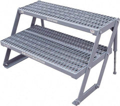 Cotterman - 23" 2 Step Platform - Work Platform, 800 Lb Capacity, 26" Base Width x 21" Base Depth - Apex Tool & Supply