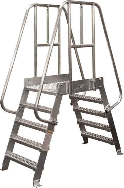 Cotterman - 80" 6 Step Crossover Bridge - Spacesaver, 500 Lb Capacity, 32" Base Width x 32" Base Depth - Apex Tool & Supply