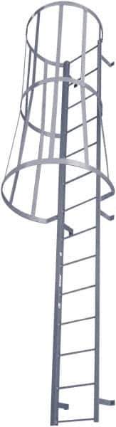 Cotterman - 121" 11 Step Fixed Ladder - Dock Ladder, 300 Lb Capacity, 39" Base Width x 40" Base Depth - Apex Tool & Supply