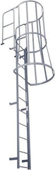 Cotterman - 373" 30 Step Fixed Ladder - Dock Ladder, 300 Lb Capacity, 39" Base Width x 40" Base Depth - Apex Tool & Supply