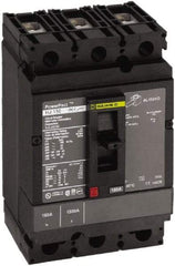 Square D - 50 Amp, 250 VDC, 600 VAC, 3 Pole, Panel Mount Molded Case Circuit Breaker - Thermal Magnetic Trip, 18 kA Breaking Capacity, 14-3/0 AWG, 87.4mm Deep x 162.6mm High x 104.7mm Wide - Apex Tool & Supply