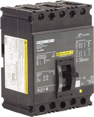 Square D - 45 Amp, 250 VDC, 480 VAC, 3 Pole, Panel Mount Molded Case Circuit Breaker - Thermal Magnetic Trip, 18 kA at 480/600 VAC Breaking Capacity, 12-1/0 (Aluminum), 14-1/0 (Copper) AWG, 4.13 Inch Deep x 6 Inch High x 4-1/2 Inch Long - Apex Tool & Supply
