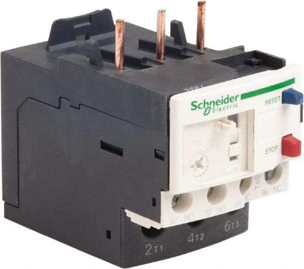 Schneider Electric - 3 Pole, NEMA Size 0-1, 9 to 13 Amp, 690 VAC, Thermal NEMA Overload Relay - Trip Class 20, For Use with LC1D12, LC1D18, LC1D25, LC1D32 and LC1D38 - Apex Tool & Supply