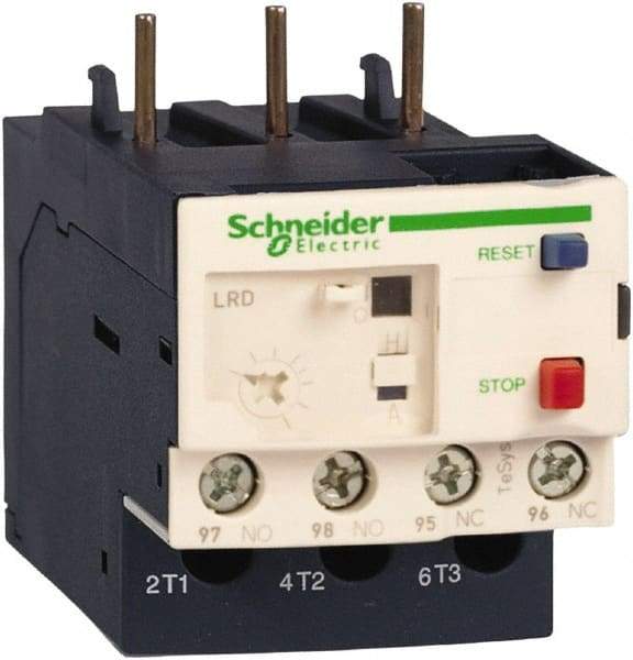Schneider Electric - 16 to 24 Amp, 690 VAC, Thermal IEC Overload Relay - Trip Class 10A, For Use with LC1D25 and LC1D38 - Apex Tool & Supply