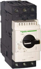 Schneider Electric - 65 Amp, 690 VAC at 50/60 Hz, 3 Pole, Bolt On, Clip Motor Circuit Breaker - Thermal Magnetic Trip, Multiple Breaking Capacity Ratings, 136mm Deep x 132mm High x 55mm Wide - Apex Tool & Supply