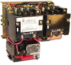 Square D - 110 Coil VAC at 50 Hz, 120 Coil VAC at 60 Hz, 27 Amp, NEMA Size 1, Reversible Open Enclosure NEMA Motor Starter - 3 Phase hp: 10 at 460 VAC, 10 at 575 VAC, 7-1/2 at 200 VAC, 7-1/2 at 230 VAC - Apex Tool & Supply