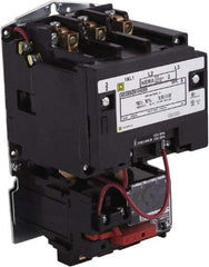 Square D - 220 Coil VAC at 50 Hz, 240 Coil VAC at 60 Hz, 27 Amp, NEMA Size 1, Nonreversible Open Enclosure NEMA Motor Starter - 7-1/2 hp at 1 Phase - Apex Tool & Supply