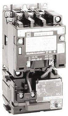 Square D - 110 Coil VAC at 50 Hz, 120 Coil VAC at 60 Hz, 45 Amp, NEMA Size 2, Nonreversible Open Enclosure NEMA Motor Starter - 3 Phase hp: 10 at 200 VAC, 15 at 230 VAC, 25 at 460 VAC, 25 at 575 VAC - Apex Tool & Supply