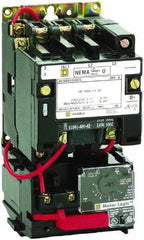 Square D - 208 Coil VAC at 60 Hz, 18 Amp, Nonreversible Open Enclosure NEMA Motor Starter - 3 Phase hp: 3 at 200 VAC, 3 at 230 VAC, 5 at 460 VAC, 5 at 575 VAC - Apex Tool & Supply