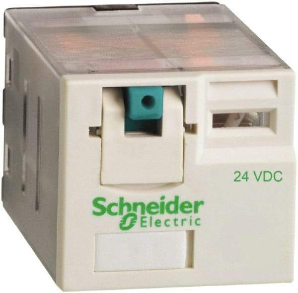 Schneider Electric - 3,750 VA Power Rating, Electromechanical Plug-in General Purpose Relay - 15 Amp at 250 VAC & 28 VDC, 3CO, 24 VDC - Apex Tool & Supply