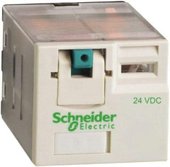Schneider Electric - 3,750 VA Power Rating, Electromechanical Plug-in General Purpose Relay - 15 Amp at 250 VAC & 28 VDC, 3CO, 24 VDC - Apex Tool & Supply