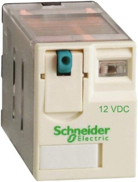Schneider Electric - 3,750 VA Power Rating, Electromechanical Plug-in General Purpose Relay - 15 Amp at 250 VAC & 28 VDC, 2CO, 12 VDC - Apex Tool & Supply