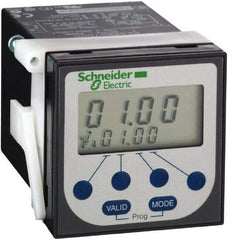 Schneider Electric - 100 hr Delay, Time Delay Relay - 8 Contact Amp, 24 VDC & 24 to 240 VAC at 50/60 Hz - Apex Tool & Supply
