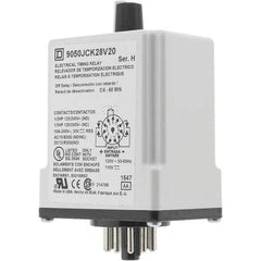Square D - 0.66 min Delay, DPDT Time Delay Relay - 10 Contact Amp, 110 VDC & 120 VAC - Apex Tool & Supply