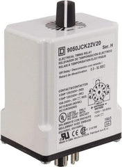 Square D - DPDT Time Delay Relay - 10 Contact Amp, 110 VDC & 120 VAC - Apex Tool & Supply