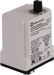 Square D - DPDT Time Delay Relay - 10 Contact Amp, 110 VDC & 120 VAC - Apex Tool & Supply