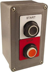 Square D - 2 Operator, Projecting Pushbutton Control Station - Start, Stop (Legend), Momentary Switch, NO/2NC Contact, NEMA 13, 3, 4, 4X - Apex Tool & Supply