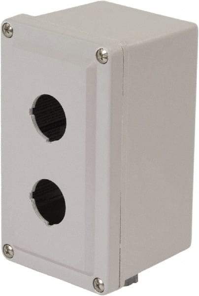 Square D - 2 Hole, 30mm Hole Diameter, Plastic Pushbutton Switch Enclosure - 1, 3, 4, 12, 4X NEMA Rated - Apex Tool & Supply