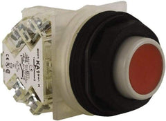 Schneider Electric - 30mm Mount Hole, Extended Straight, Pushbutton Switch with Contact Block - Red Pushbutton, Momentary (MO) - Apex Tool & Supply