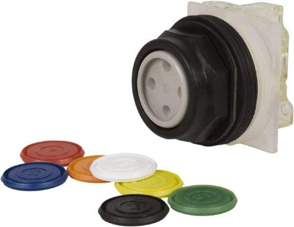 Schneider Electric - 30mm Mount Hole, Flush, Pushbutton Switch with Contact Block - Octagon, Multicolor Pushbutton, Momentary (MO) - Apex Tool & Supply