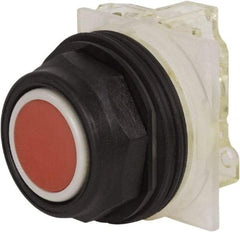 Schneider Electric - 30mm Mount Hole, Flush, Pushbutton Switch with Contact Block - Octagon, Red Pushbutton, Momentary (MO) - Apex Tool & Supply