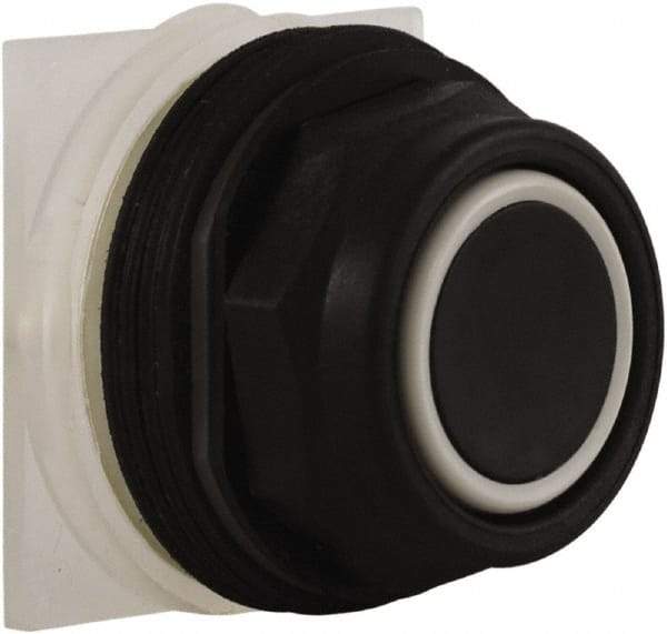 Schneider Electric - 30mm Mount Hole, Extended Straight, Pushbutton Switch Only - Black Pushbutton, Momentary (MO) - Apex Tool & Supply