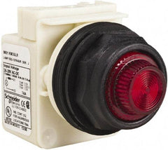 Schneider Electric - 24 V, 28 V Red Lens LED Indicating Light - Round Lens, Screw Clamp Connector, Corrosion Resistant, Dust Resistant, Oil Resistant - Apex Tool & Supply