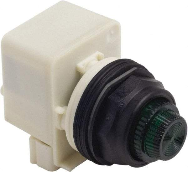 Schneider Electric - 120 VAC Green Lens LED Pilot Light - Round Lens - Apex Tool & Supply