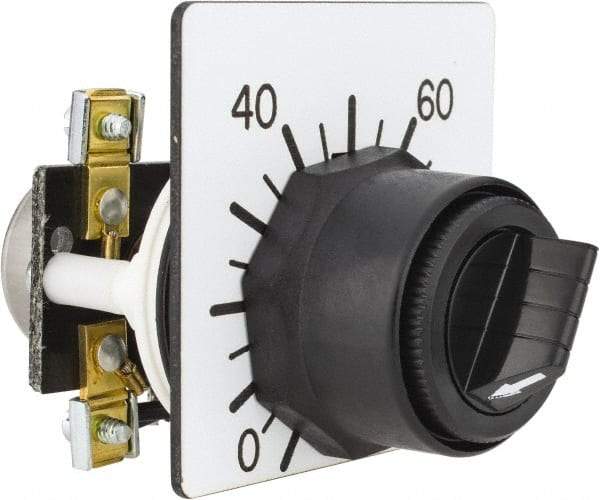 Square D - 5,000 Ohm, 30mm, 300 VAC Potentiometer - 2 Watts, Nonilluminated, Knob Operated, NEMA 4, 13 - Apex Tool & Supply