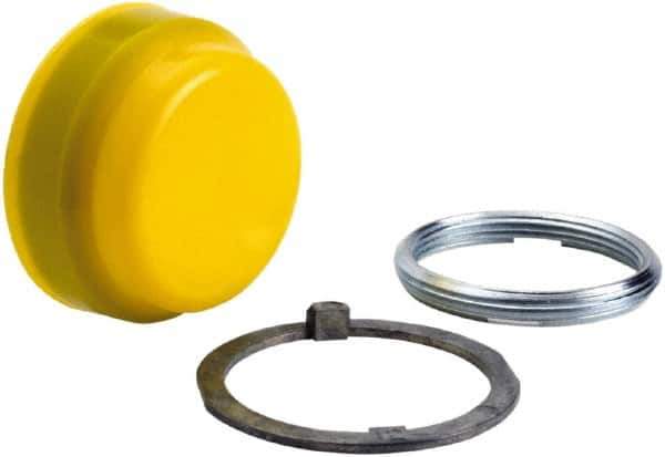Schneider Electric - Pushbutton Switch Boot - Yellow, Round Button, Nonilluminated - Apex Tool & Supply