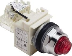 Schneider Electric - 120 V Red Lens LED Press-to-Test Indicating Light - Octagonal Lens, Screw Clamp Connector - Apex Tool & Supply