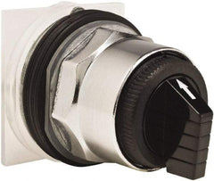 Schneider Electric - 30mm Mount Hole, 3 Position, Knob and Pushbutton Operated, Selector Switch Only - Black, Maintained (MA), without Contact Blocks, Weatherproof and Dust and Oil Resistant - Apex Tool & Supply